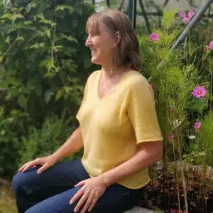 Kumulus Tee af PetiteKnit strikket i håndfarvet Tencel