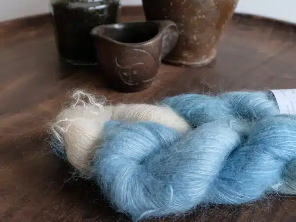 Blue Moon. Plantefarvet RMS certificeret silkemohair.
