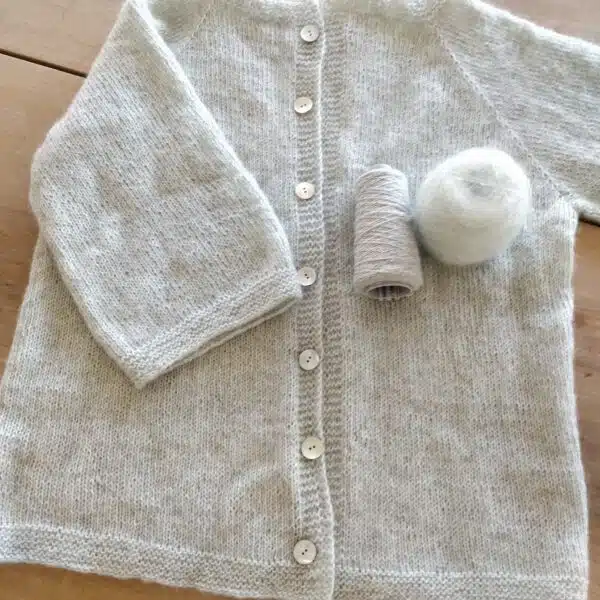 Garnfryds Cardigan med silkemohair - strikkekit med opskrift og garn - Image 5
