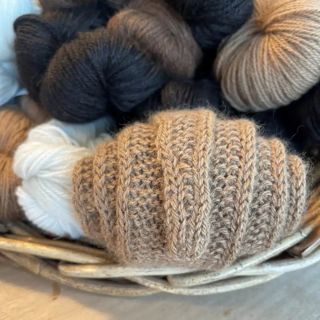 SophiesScarf strikket i Baby Alpaca fra Imagine Wool.